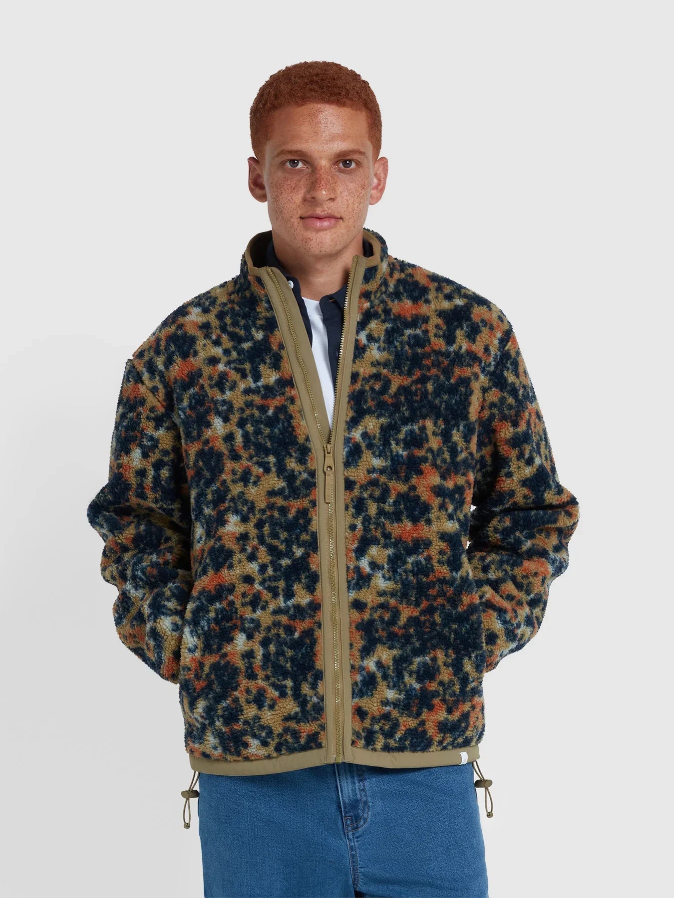 Recycled Fleece Jack met Camouflage Print - Max