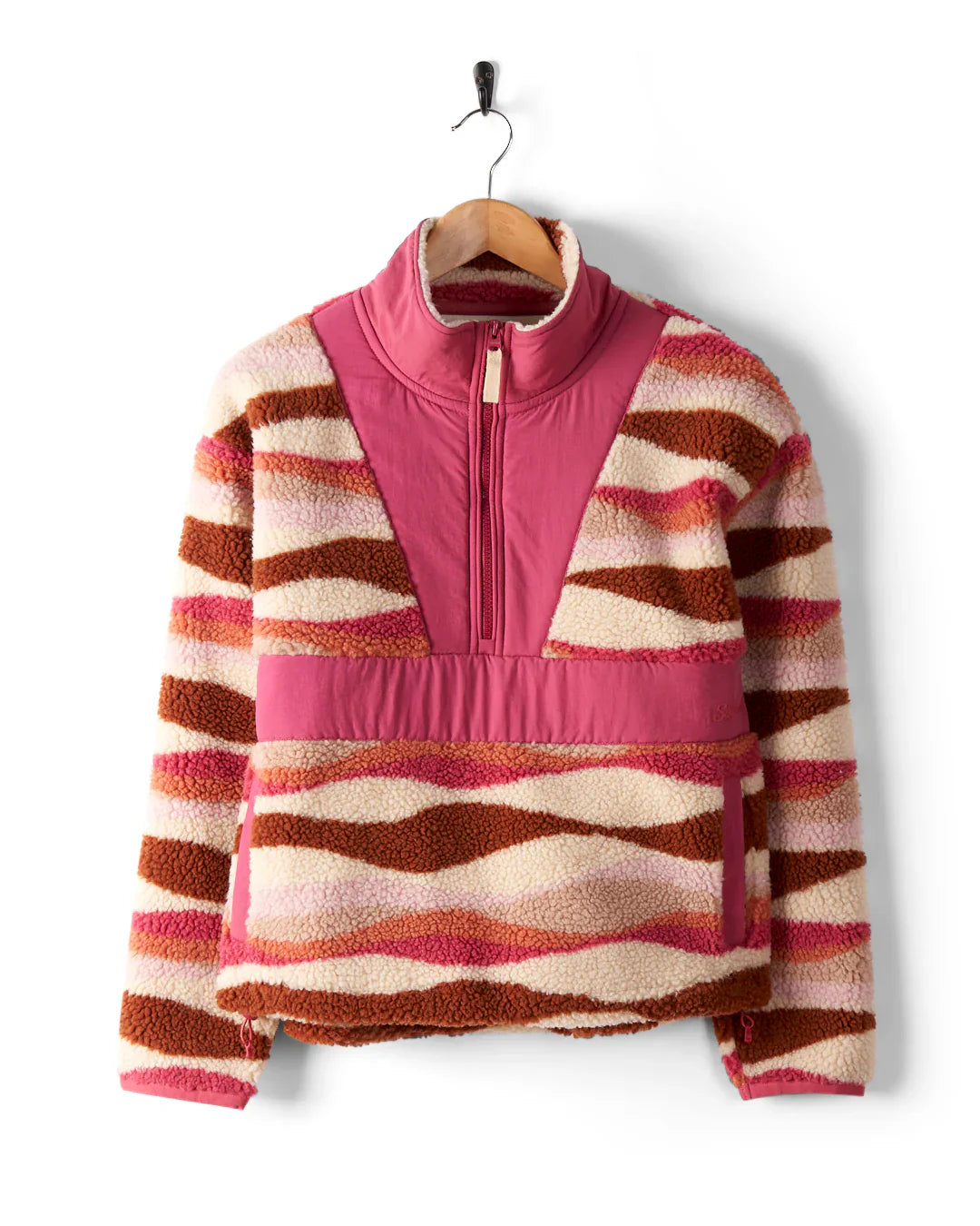 Cremekleurige damestrui met print en ronde hals – Sophie