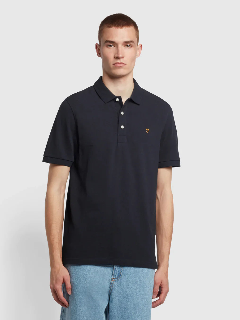 Slim fit biologisch katoen poloshirt heren wit – Joris