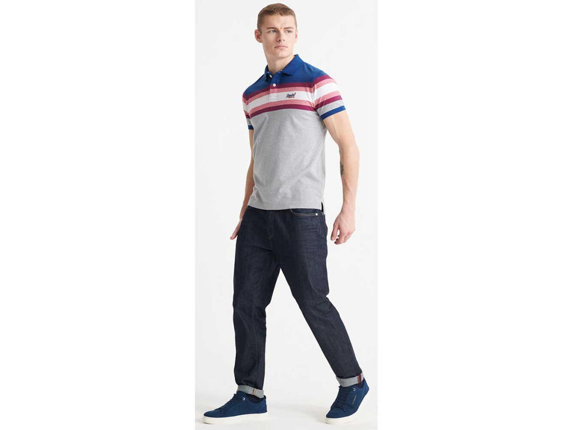 Gestreept katoenen polo shirt heren korte mouw – Bram
