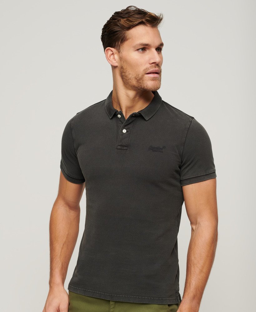 Vintage stijl polo shirt biologisch katoen heren – Lukas