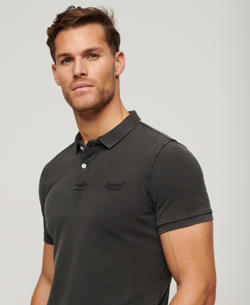 Vintage stijl polo shirt biologisch katoen heren – Lukas