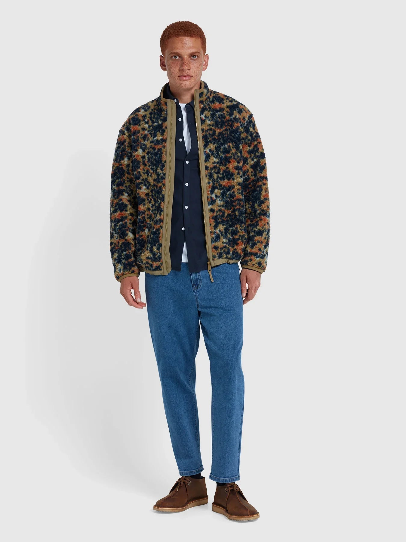 Recycled Fleece Jack met Camouflage Print - Max