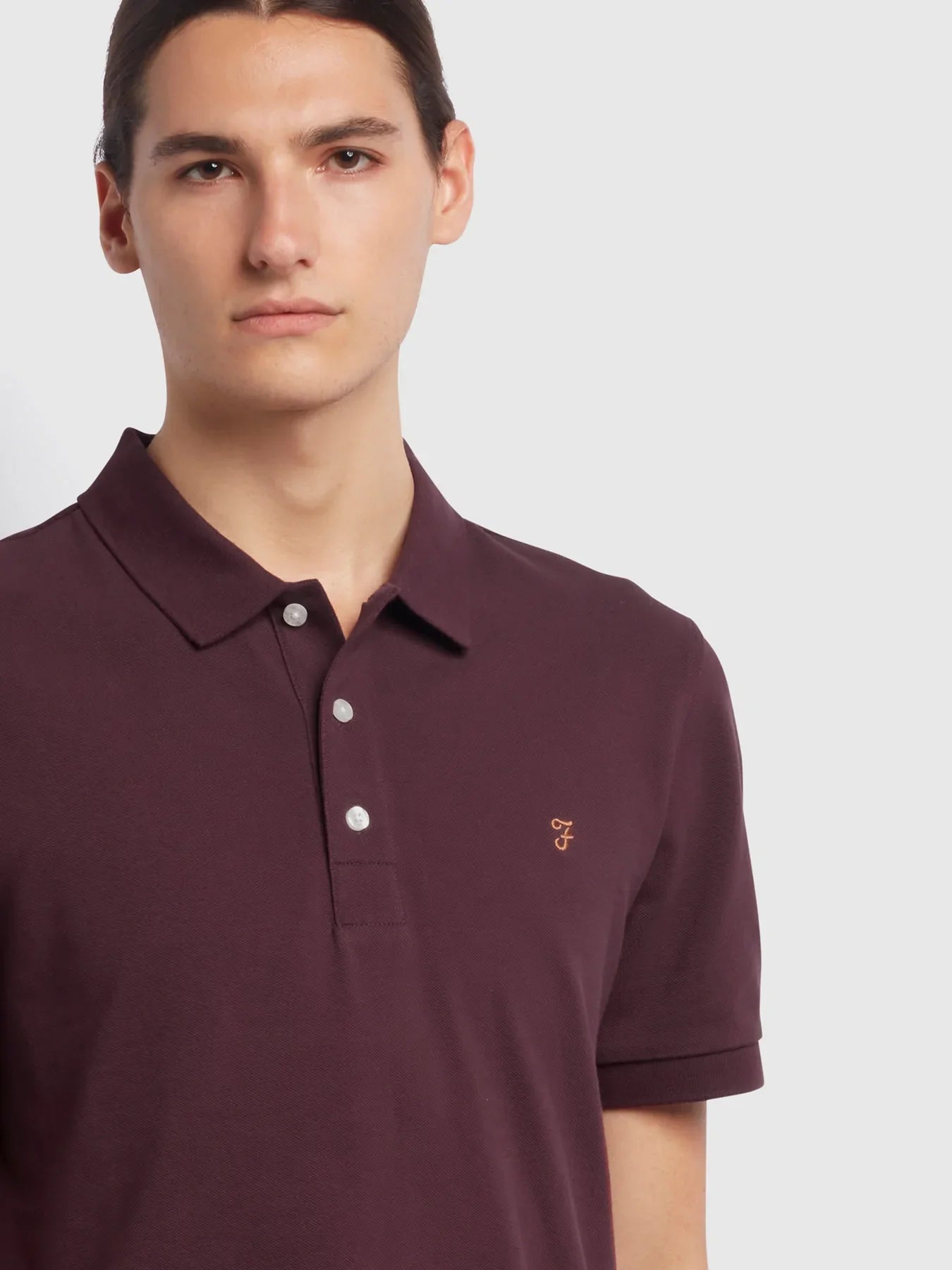 Slim fit biologisch katoen poloshirt heren wit – Joris
