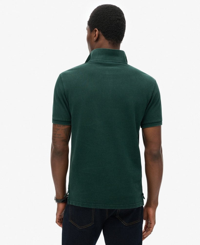 Vintage stijl polo shirt biologisch katoen heren – Lukas