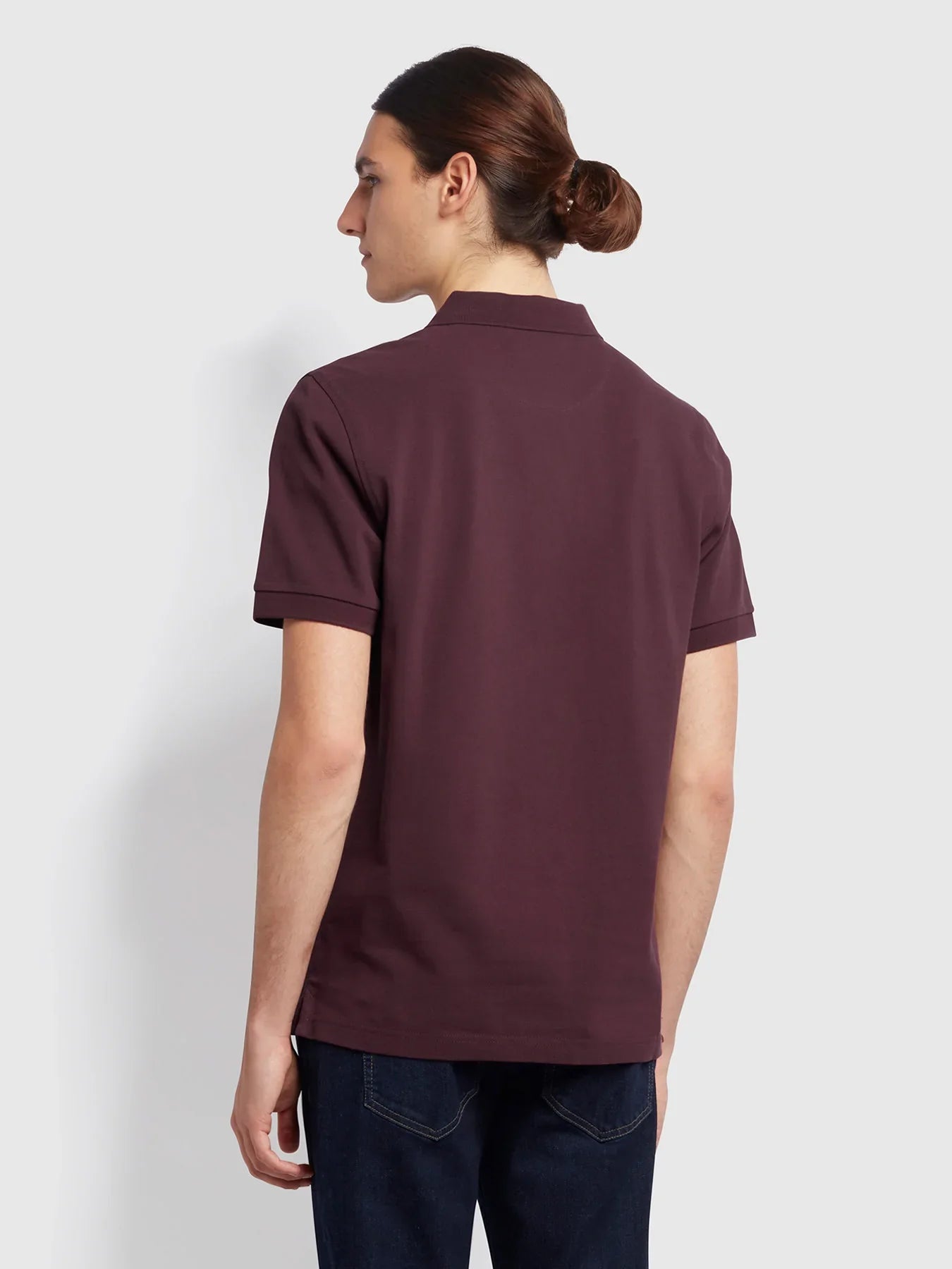 Slim fit biologisch katoen poloshirt heren wit – Joris