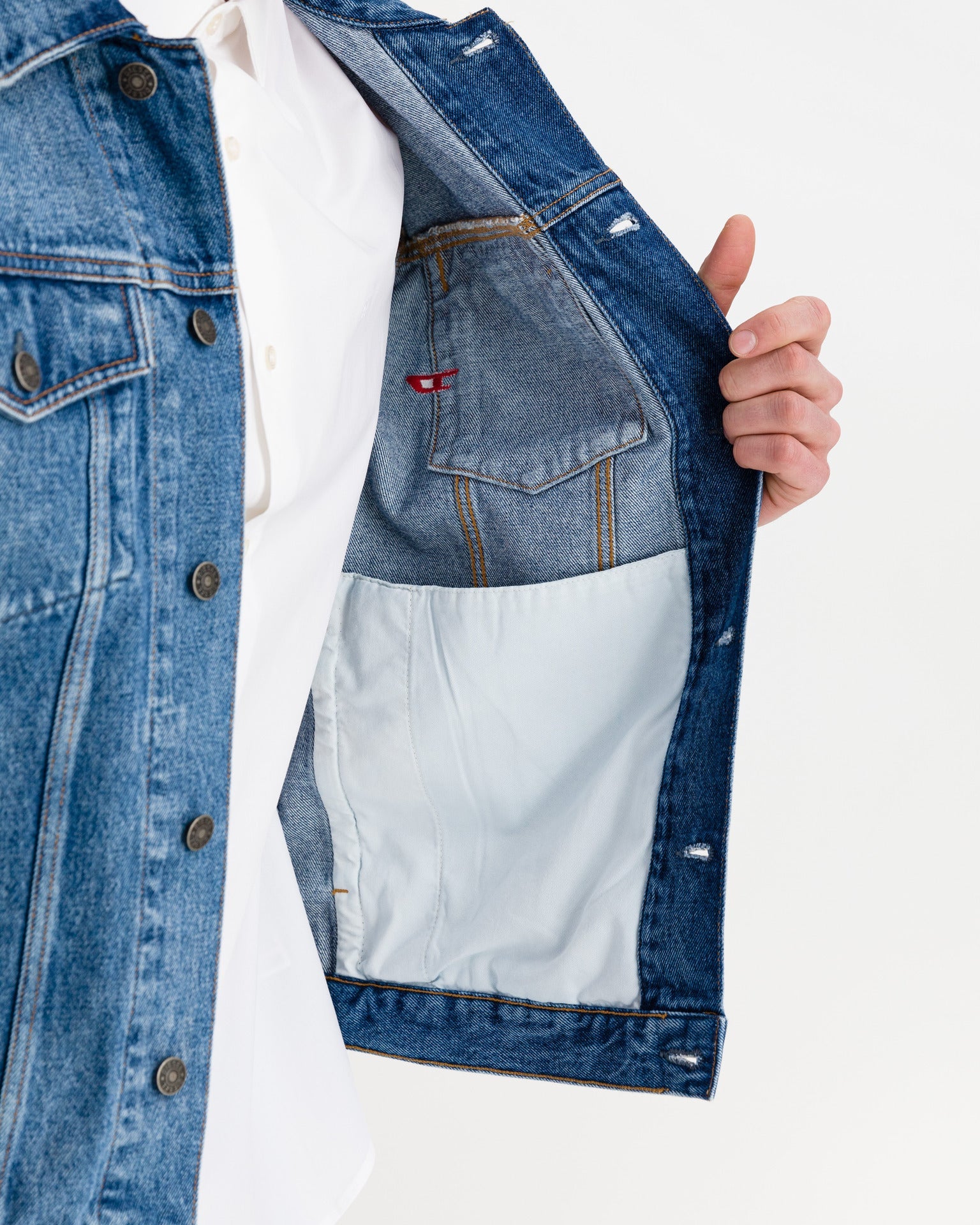 Denim Herenjas met Slim Fit en Knopen – Max