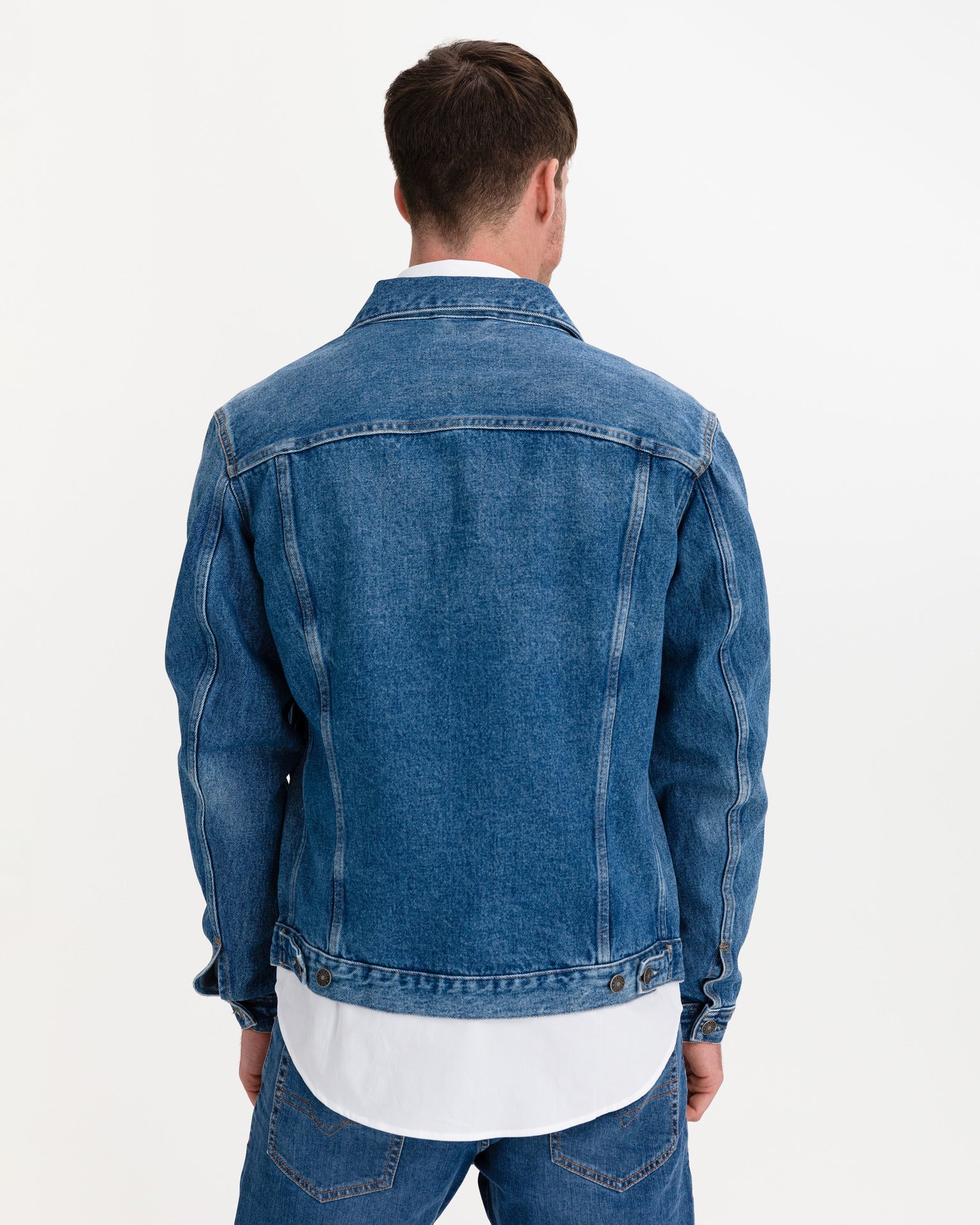 Denim Herenjas met Slim Fit en Knopen – Max