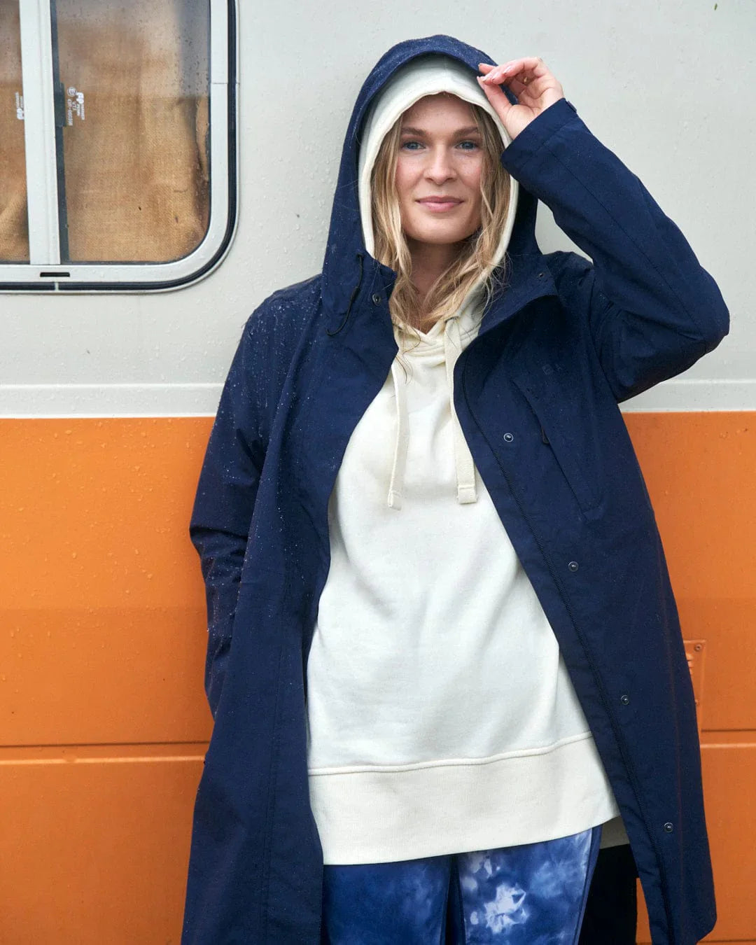 Waterdichte lange jas voor dames – Elise