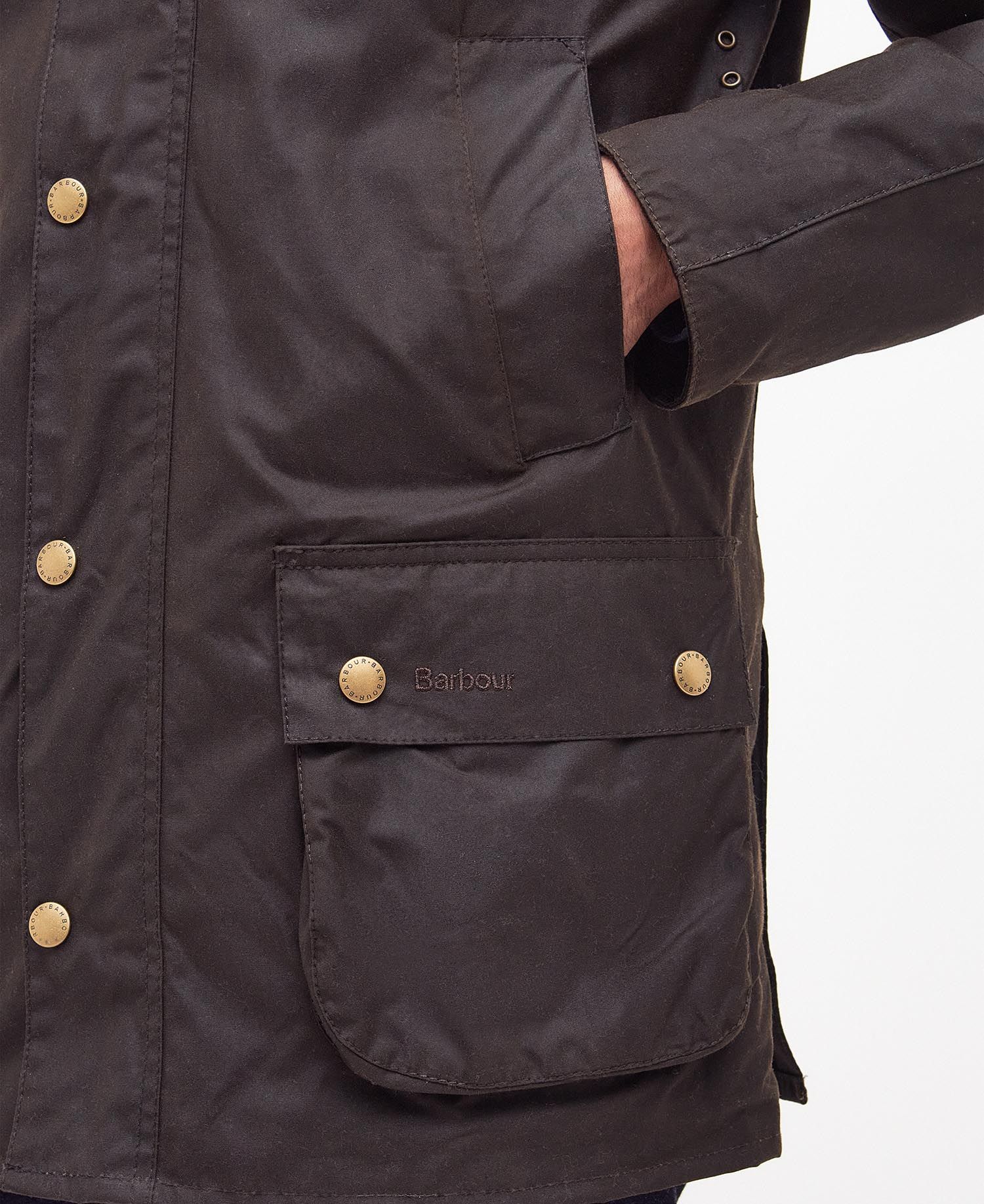 Gewaxte herenjas met corduroy kraag en zakken – Hugo