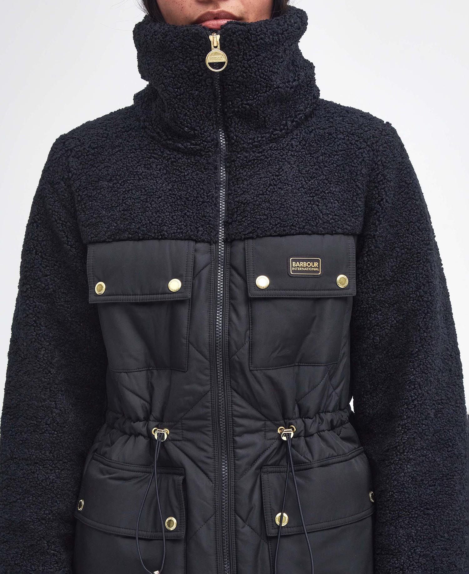 Warme gewatteerde damesjas met teddy fleece – Sophie