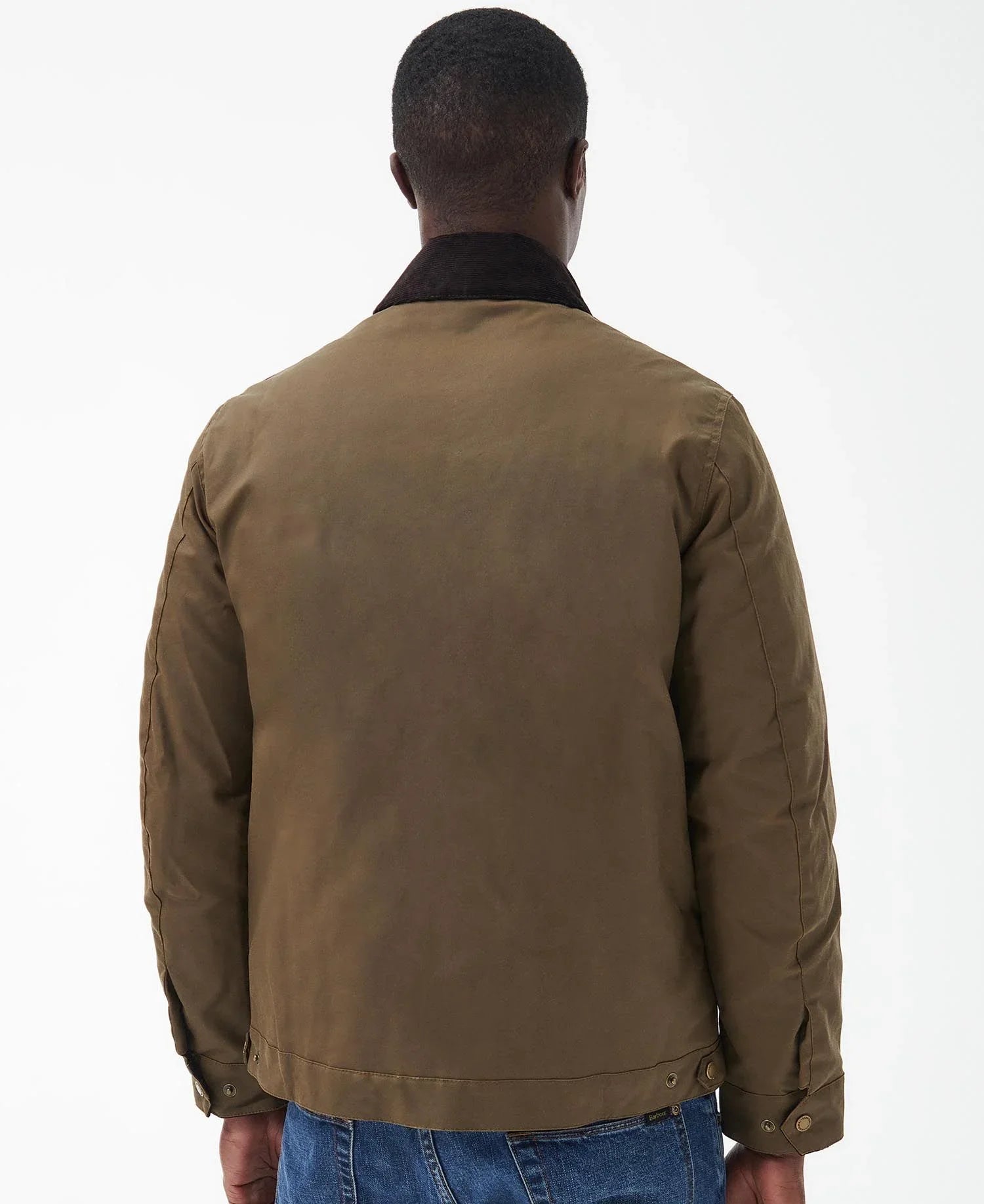Gestikt waxjack met corduroy kraag – Mark
