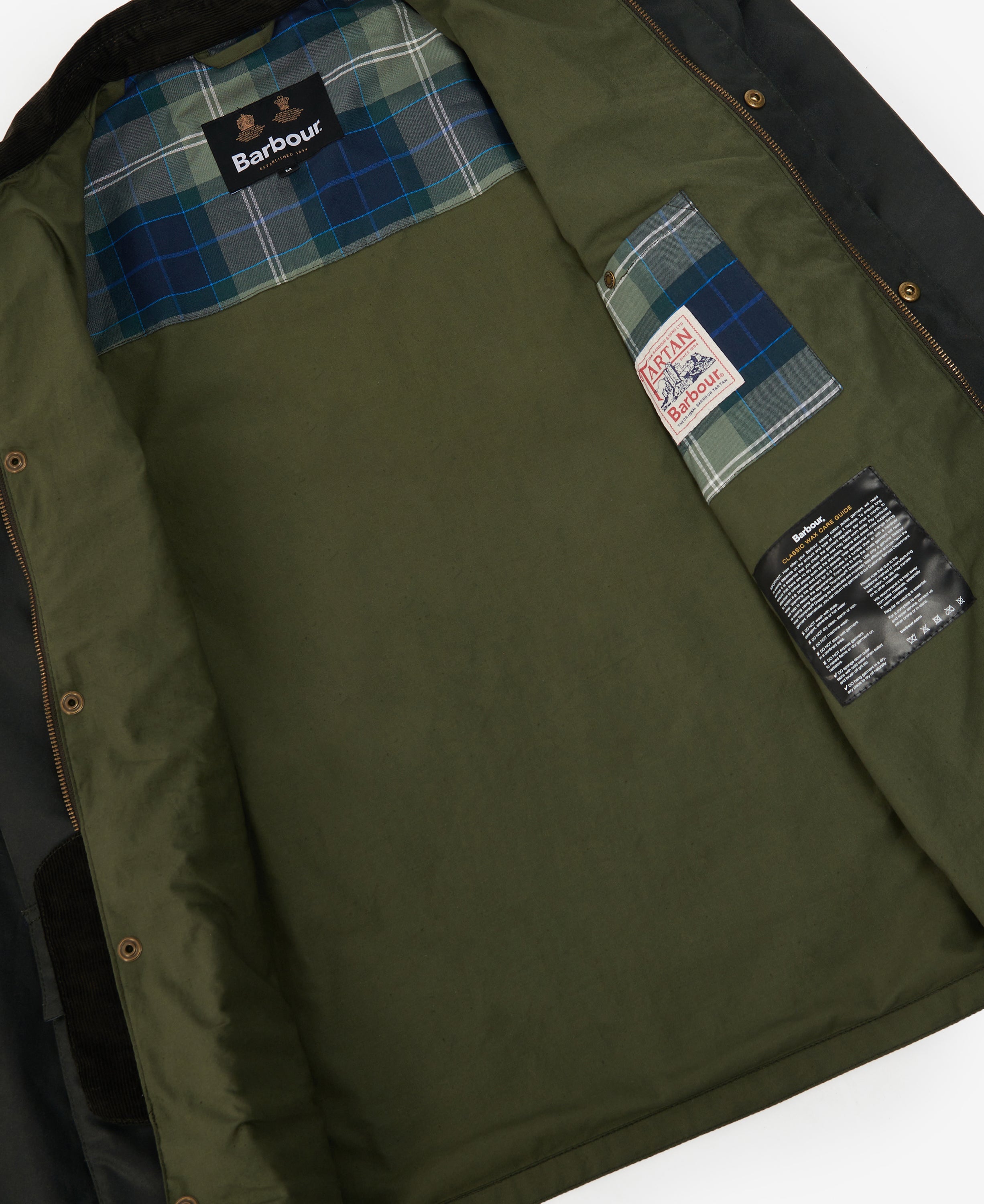 Gewaxte Herenjas met Corduroy Kraag en Zakken – Bram