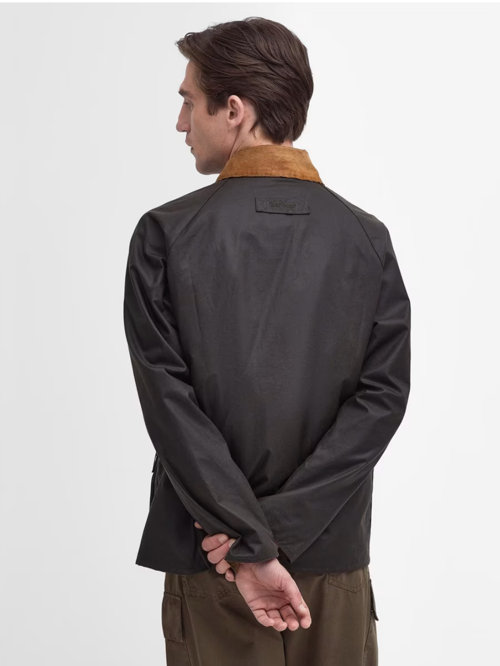 Gewaxte Katoenen Jas met Corduroy Kraag – Tim