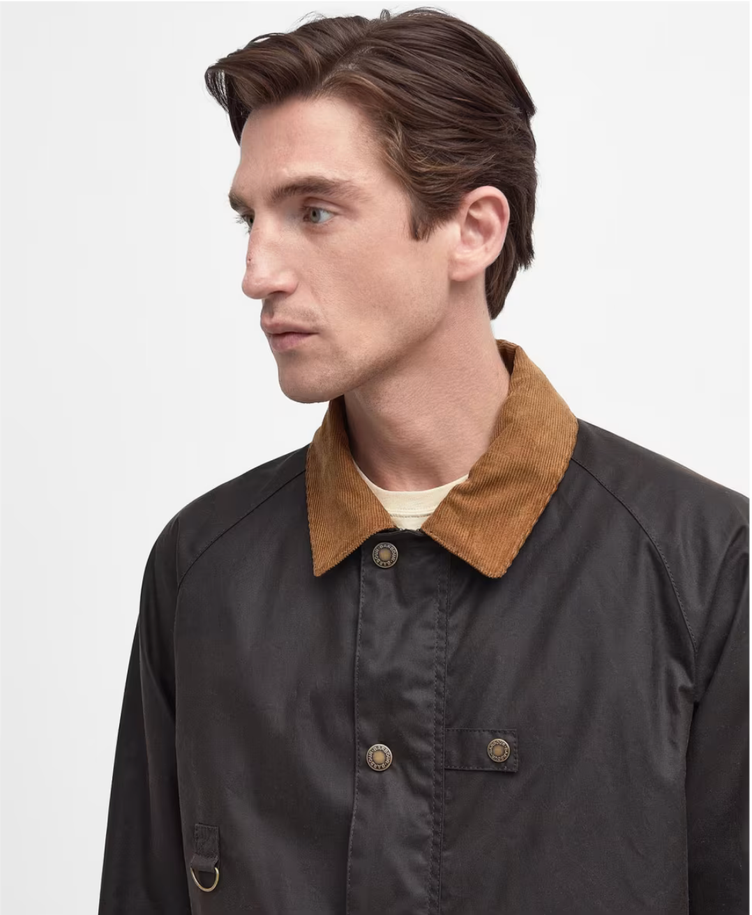 Gewaxte Katoenen Jas met Corduroy Kraag – Tim