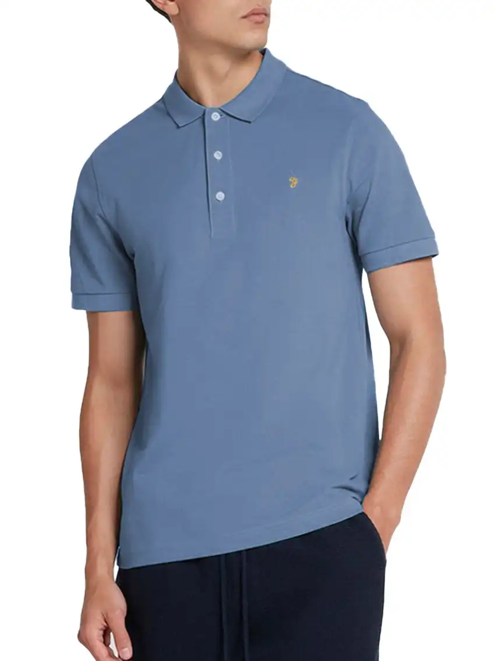 Slim fit biologisch katoen poloshirt heren wit – Joris